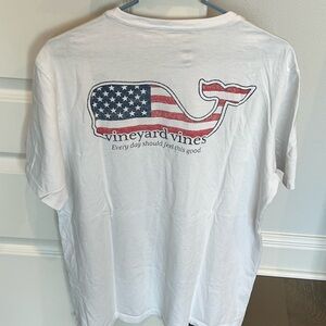 Vineyard Vines White T-shirt with Patriotic Design